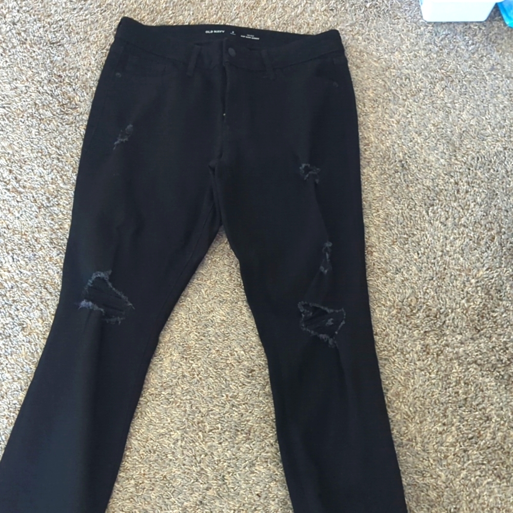 Old Navy black mid rise size 8